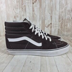 Vans SK8 Hi Suede High Top Sneakers Brown White Men‎ 11.5